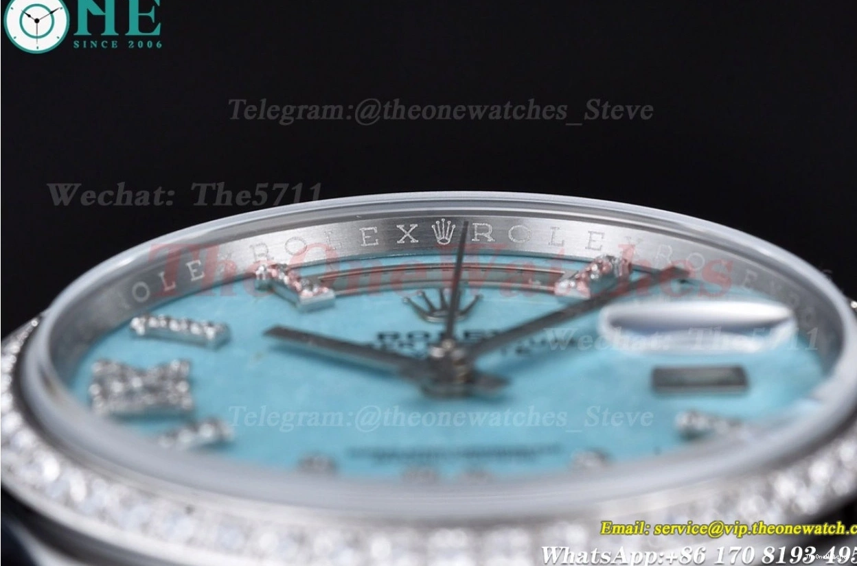 DayDate SS A2836 Turquoise RAF Dial 36mm SS Pres Dia 0520